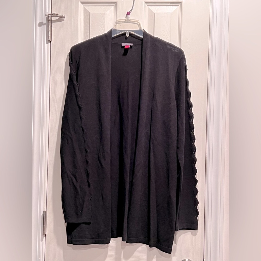 Vince Camuto Cut-Out Sleeve Cardigan in Black